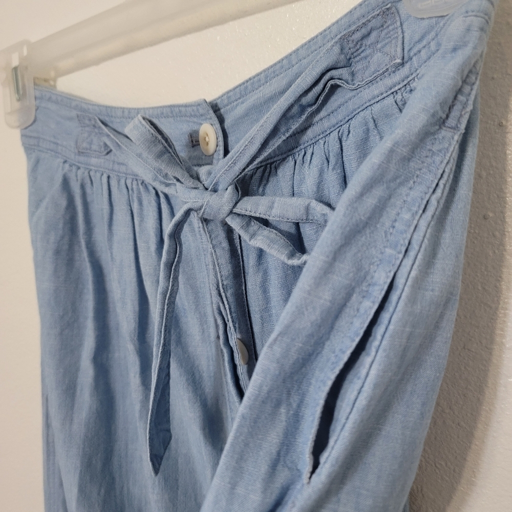 Madewell Tie Palisade Button-Front Midi Skirt - Picture 6 of 11